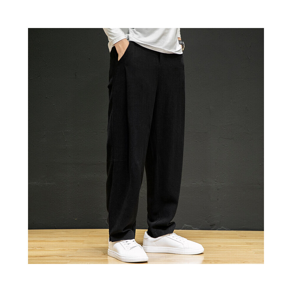 Mens Spring Cotton Linen Harem Pants With Elastic Waist Loose Fit  Traditional Chinese Mens Linen Trousers Matalan Style 211201 From Lu006,  $27.94 | DHgate.Com