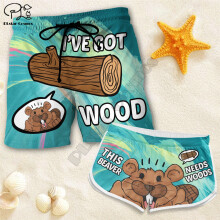 Couple Matching BRAVER AND WOOD Printed 3d Shorts women men Elastic Waist Summer Quick Dry Beach shorts