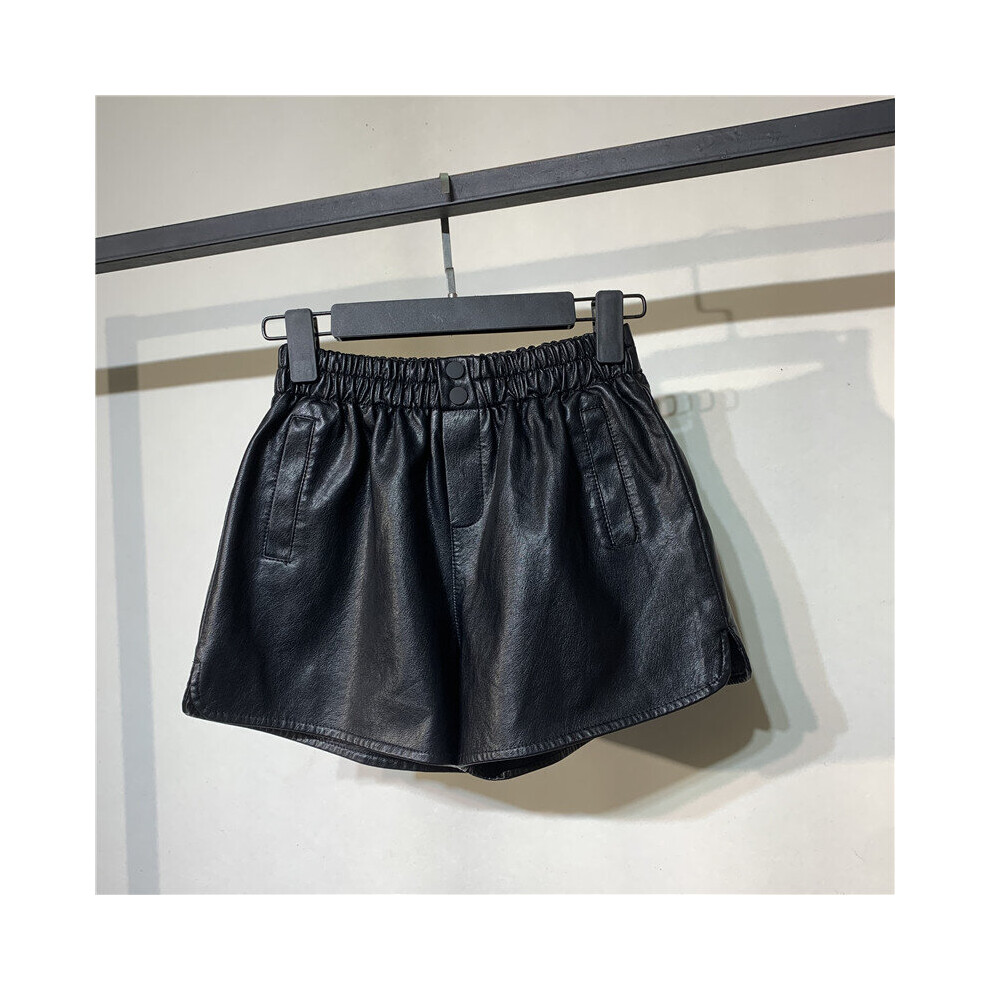 High Pu Leather Short Pants Women Winter Female Clothes Style Shorts Khaki Harem High Waist Good-image-OPC-PBWNJGG-NEW