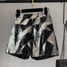 Bling Sexy Women Sequin Shorts High Waist Bodycon Shorts Feminino Skinny Party Club Raves Pole Dance Shorts