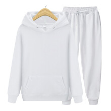 Mens Tracksuit Women Solid Long Sleeve Hooded Sportswear Suit Casual Autumn Fleece Jogger Sports Suit Two Piece Sets