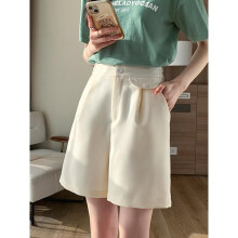 Streetwear Thin Suit Shorts Female Summer All-match Solid High Waist Casual Women Loose Short Pants W1131