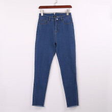 Sexy Back Zipper Long Jeans Women Basic Classic High Waist Elastic Stretch Skinny Pencil Denim Pants