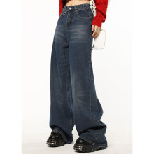 Womens Jeans High Waist Vintage Oversize Female Wide Leg Denim Trouser Loose Denim Pants Streetwear American Style