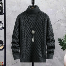 Winter Solid Oversize Pullover Sweaters Men Casual Winter Mens Sweater Tops Homme High Neck Sweaters