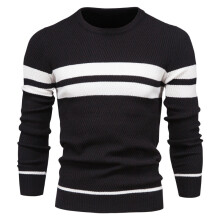 Autumn Pullover Mens Sweater O-neck Patchwork Long Sleeve Warm Slim Sweaters Men Casual Sweater Men Clothing