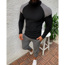 The spring of in Europe and the cultivate ones morality long sleeve turtle neck sweater coat sweater male head