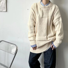 Autumn solid O-neck sweater men casual loose Hedging Knitting sweater