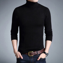 Autumn Winter Men Wool Turtleneck Pullovers Man Sweaters Pullover Knitted Clothes Clothing