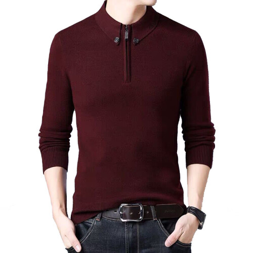 Man qutumn Wool Zipper Loose Sweater Casual Pullovers Sweaters 1