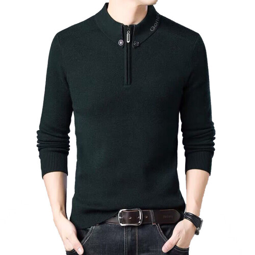 Man qutumn Wool Zipper Loose Sweater Casual Pullovers Sweaters 2