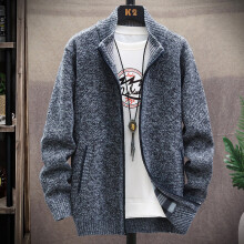 Mens Sweaters Long Sleeves Autumn Cardigan Casual Coats Solid Thick Slim Warm Male Spring Winter
