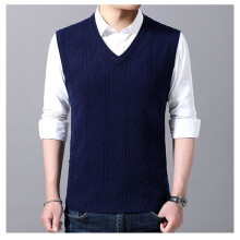 Sweater Man Pullovers Vest Slim Fit Jumpers Knitwear Sleeveless Winter Style Casual Clothing Z28