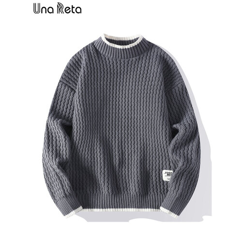 Solid Sweater Men Harajuku Winter Mens Clothing Knitted Pullover Long Sleeve Pulls Sweaters 2
