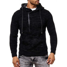 Mens Sweater Autumn And Winter Mens Wear Long-sleeved Pullover Sweater Hooded Slim Knitted Sweater Coat Men Clothing