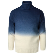 Winter Mens Sweater Colorblock Casual Long Sleeve Knit Top Comfortable