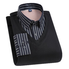 AOLIWEN Winter Middle Aged Elderly Pullover Sweater Plus Velvet Padded Long Sleeve Shirts Men Comfortable And Warm Casual Shirts