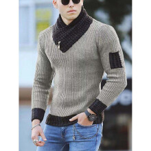 Autumn Men Casual Vintage Style Sweater Wool Turtleneck Oversize Winter Men Warm Cotton Pullovers Sweaters
