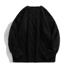 Winter Mens Warm Knitted Sweaters Men Pullover Vintage Harajuku Knitted Pullover Male Solid Couples Wool Sweaters