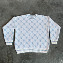 Mens Autumn/Winter Street Printed Sweater Personality Casual Round Neck Sweater Women