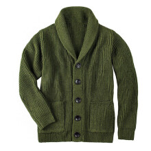 Wool Mens Spring Cardigan Thick Autum Cable Knit Sweater Jacket Male Casual Outwear Coats