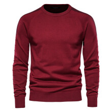 Spliced Drop Sleeve Sweater Men Casual O-neck Slim Fit Pullovers Mens Sweaters Winter Warm Knitted Sweater for Men
