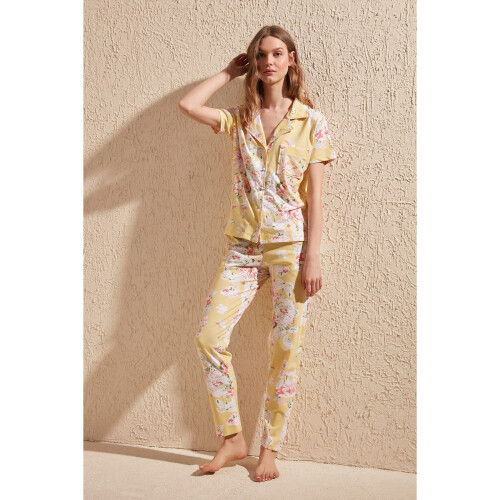 Flower Patterned Knitted Pajama set THMSS20PT0063 2