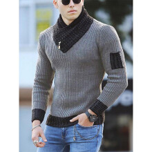 Autumn Men Casual Vintage Style Sweater Wool Turtleneck Oversize Winter Men Warm Cotton Pullovers Sweaters