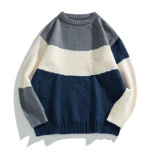 Men Pullover Sweater Men Women Unisex Style Winter Spliced Sweater Casual Sweater Warm Sweater For Men