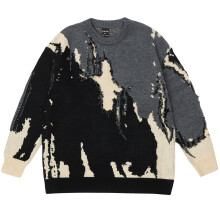 Autumn Winter Casual Loose Sweaters Harajuku Style Round Neck Long Sleeve Men Pullover Knitted Clothes