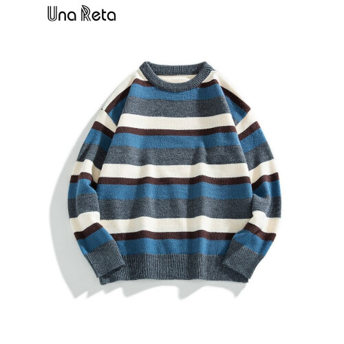 Stripe Sweater Men Harajuku Winter Mens Clothing Knitted Pullover Long Sleeve Pulls Oversized Sweaters 1