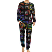 Retro Music Pop Art Pajamas Jazz Musicians Long Sleeve Pajamas Set 2 Piece Casual Spring Graphic Home Suit Birthday Gift