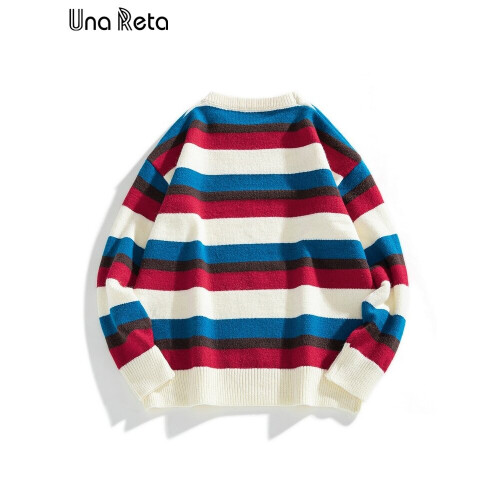 Stripe Sweater Men Harajuku Winter Mens Clothing Knitted Pullover Long Sleeve Pulls Oversized Sweaters 2