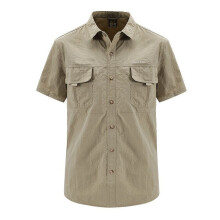Mens Tactical Shirts Summer Lightweight Quick Drying Shirts Army Military Shirts Short Sleeve Outdoor Work Loose Cargo Shirts