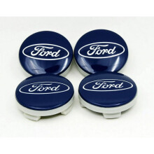 4x Ford 54mm Wheel Hub Centre Caps Badges Mondeo Fiesta, Galaxy, Kuga