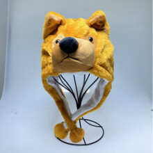 (WEASEL) Cute Plush Animal Hat with Ear Warmers