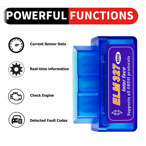 ELM327 V1.5 Bluetooth ODB2 Car Scanner Torque Android Auto Scan Tool on
