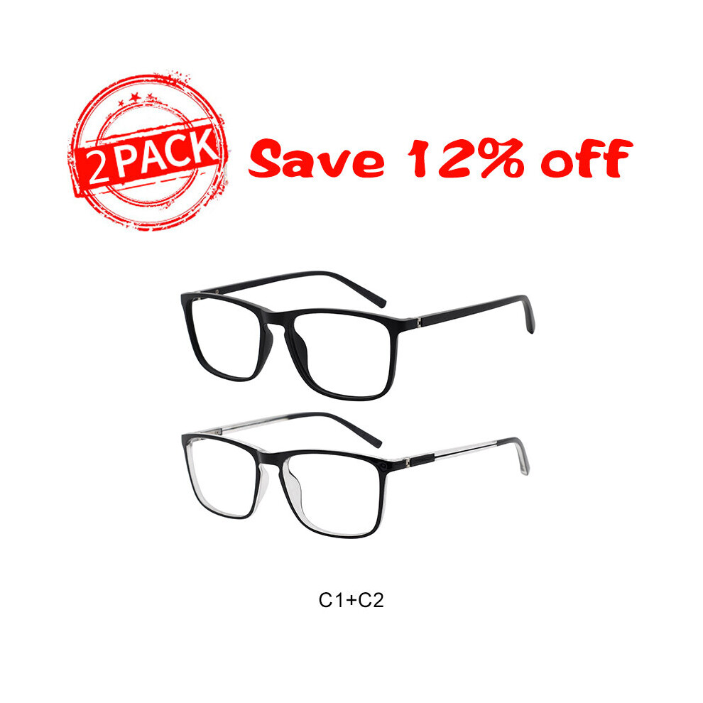 Light Blocking Reading Glasses Men Transparent Computer Eyeglasses Reading Magnifying Eyewear Presbyopic Diopters +1.0 +2.5