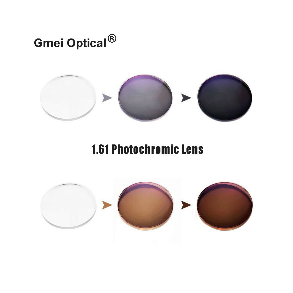 Multicoloured 1.61 Photochromic Single Vision Prescription Optical Spectacles Lenses With Fast Change Performance