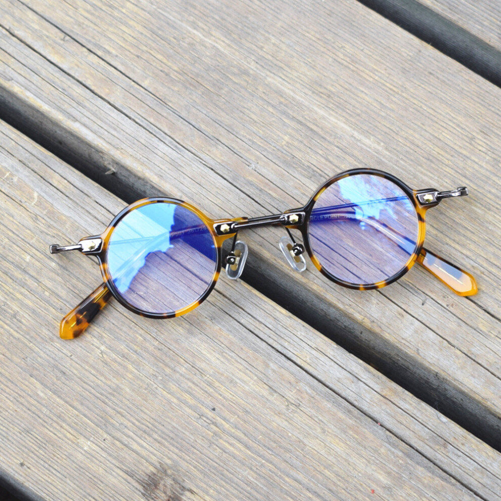 Small Round Acetate Anti Light Glasses Men Goggles Eyewear Eyeglasses Spectacles Antiblue Gaming Computer Glasses for Women