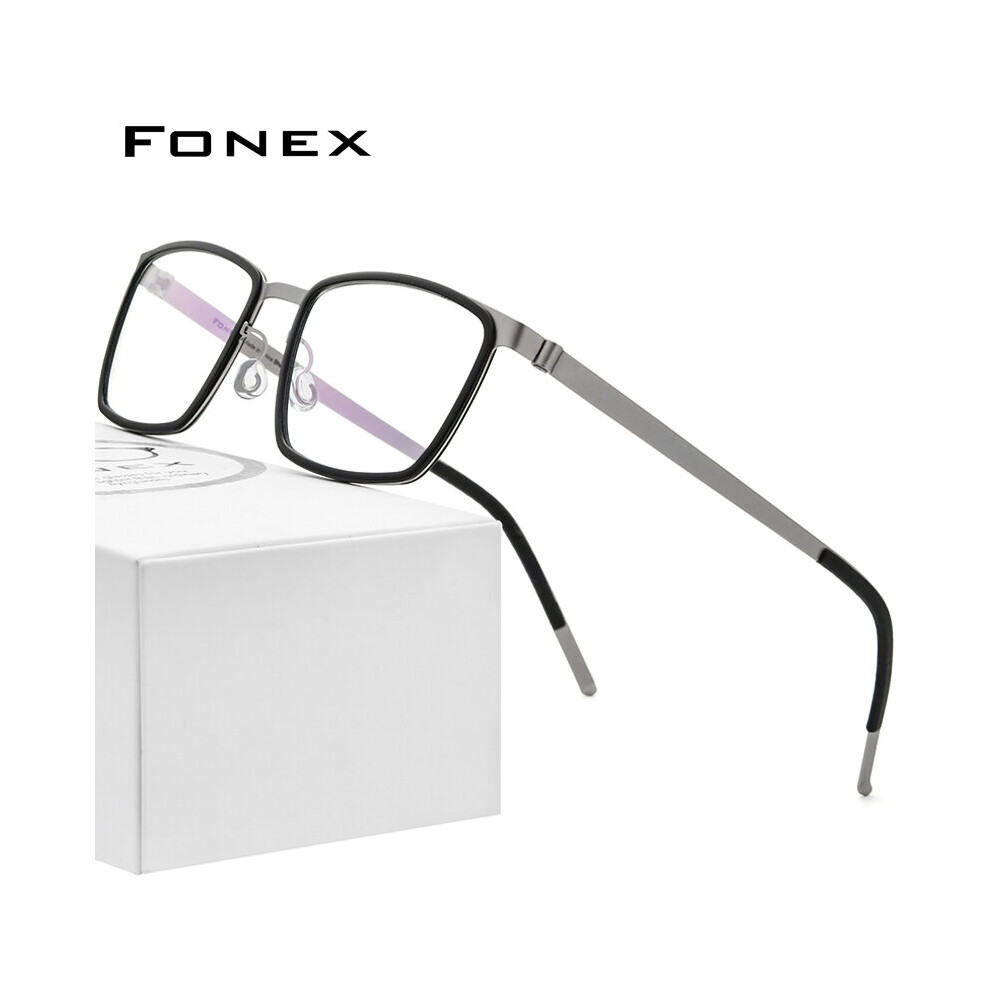 Multicoloured Acetate Alloy Eye Glasses Frames For Men Square Myopia Optical Prescription Eyeglasses Frames Screwless Eyewear 98629