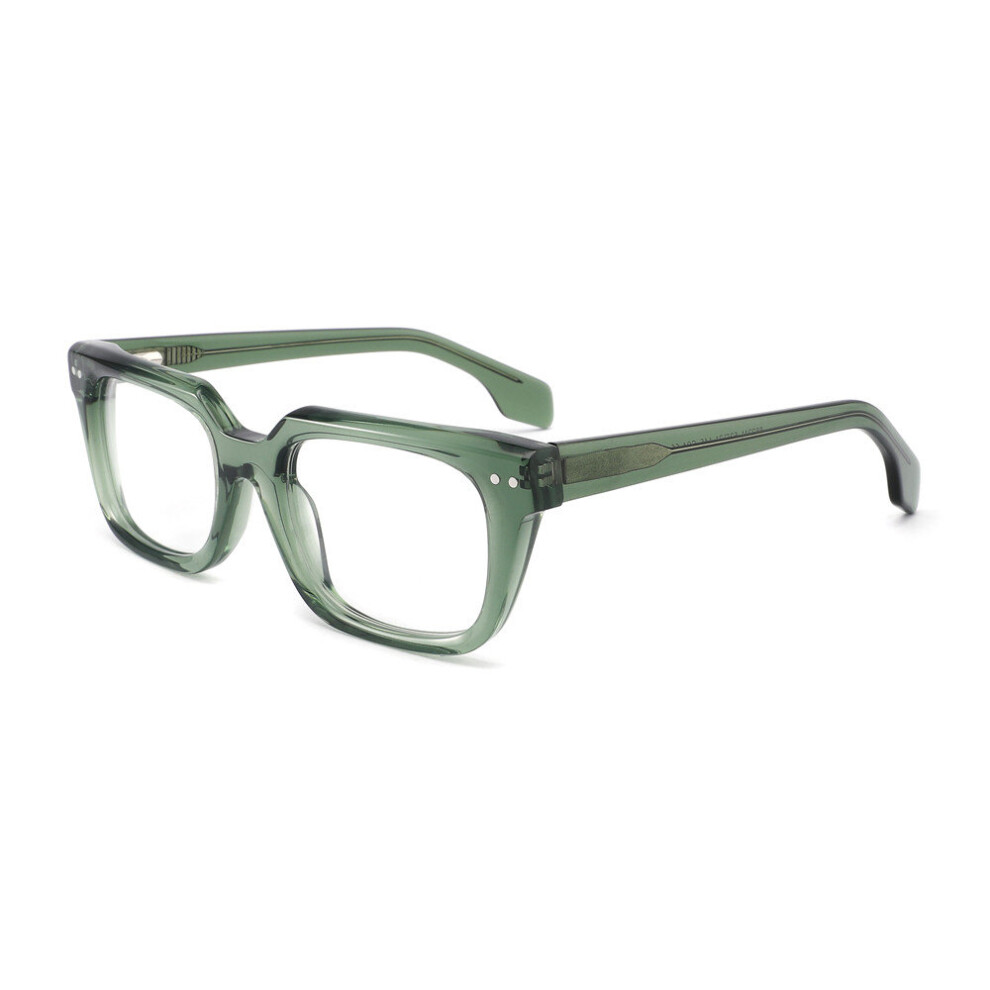 Vintage Spring Hinges Full Rim Acetate Eyeglass Frame Men Women Clear Lens 882211