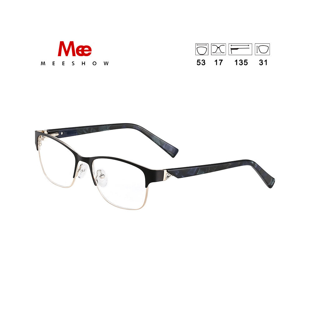 Multicoloured Titanium Alloy Glasses Frame Womens Glasses Rhinestone Eye Glasses Myopia Prescription Glasses Spectacles Frame 809