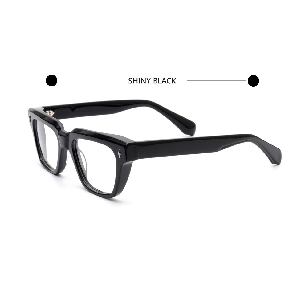 Jeff Style Acetate Eyeglasses Frame Women Thick Rim Square Glasses For Men Clear Lens Myopia Prescription Eyewear