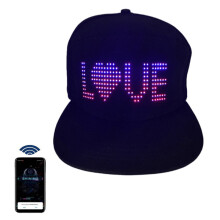 The RGB Bluetooth LED Hip Hop Caps USB Charging Light Display Hat Outdoor Party Wild Deportes Y Ocio Gorro
