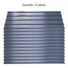 (Anthracite) Set of 12 Steel Corrugated Roofing Sheet T 0.27mm 115cm L x 45cm W