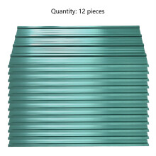 (Dark Green) Set of 12 Steel Corrugated Roofing Sheet T 0.27mm 115cm L x 45cm W