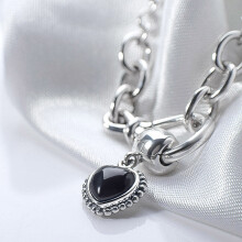Sterling Silver 925 Chunky Infinity Knot Chain Necklace - 42cm, Gift for Girlfriend