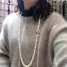 Hot sell 8-9mm natural freshwater pearl necklace long sweater chain jewelry