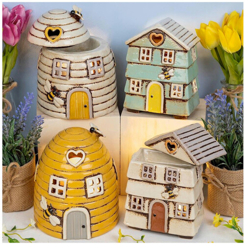 (Yellow) Village Pottery Beehive Dome Tealight Holder 1